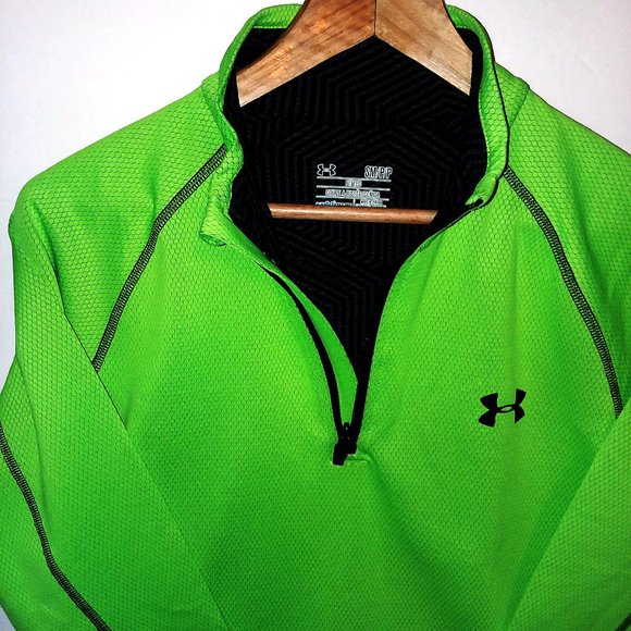 Under Armour Other - Under Armour Cold Gear Neon Half Zip Fitted S